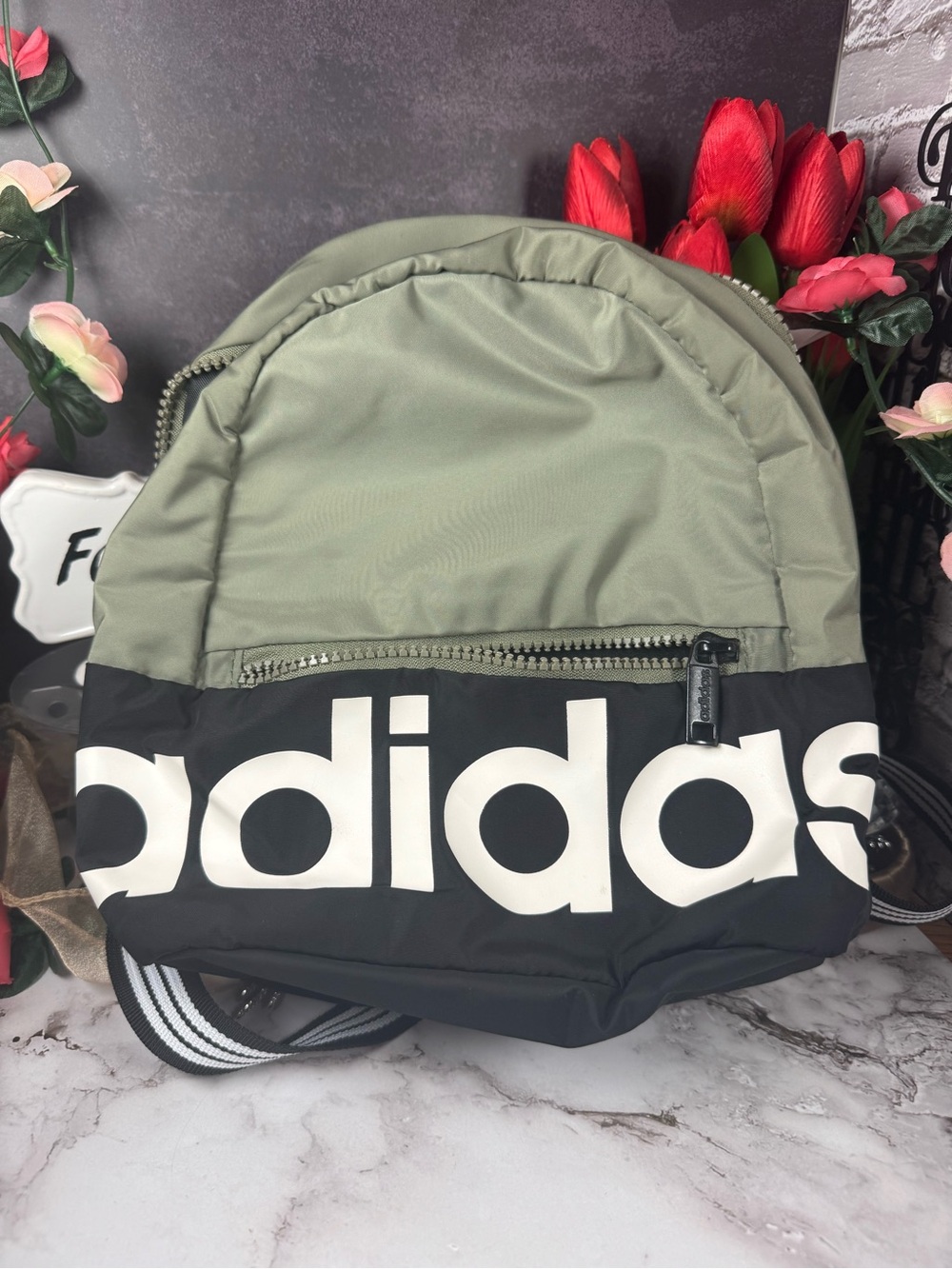 adidas army green and Black Small backpack - Picture 2 of 13